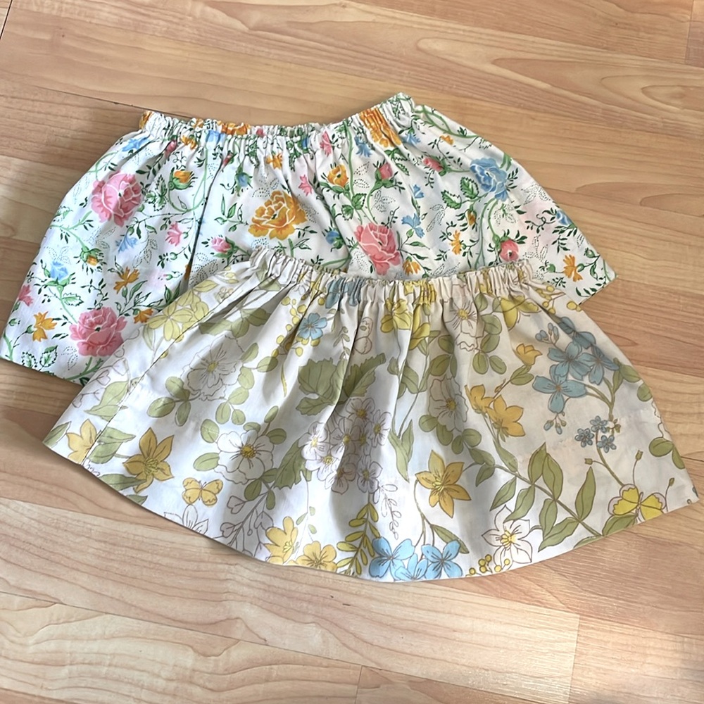 Floral skirts - handmade (set of two) size 2T